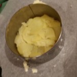 Tortino patate e trevisana con salsa allo zola